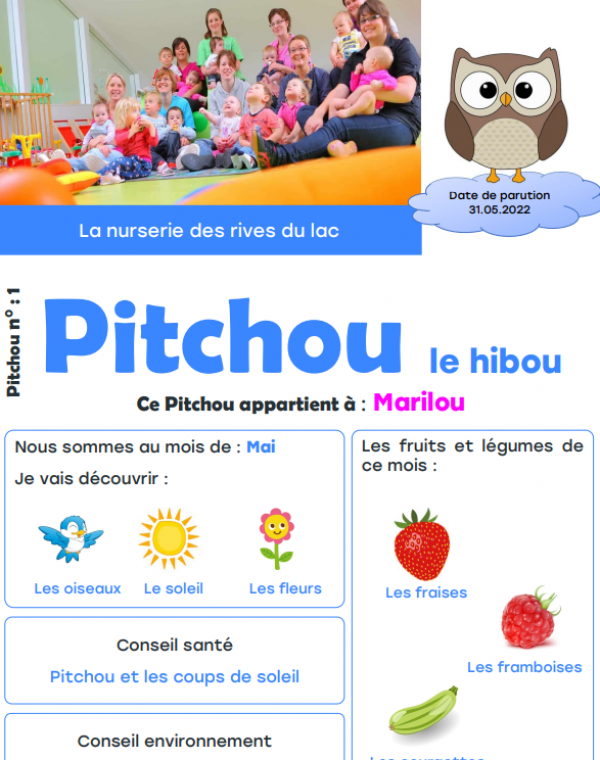 Pitchou le hibou 1ère page